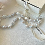 Shaped Big Baroque Beaded Choker Necklace - Gembea Jewelry