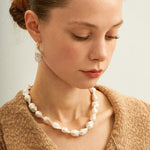 Shaped Big Baroque Beaded Choker Necklace - Gembea Jewelry