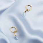 Shaped Baroque Drop Hoop Earrings - Gembea Jewelry