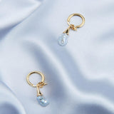Shaped Baroque Drop Hoop Earrings - Gembea Jewelry