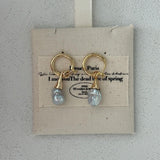 Shaped Baroque Drop Hoop Earrings - Gembea Jewelry