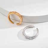 Simple Folded Cross Sterling Silver Ring - Gembea Jewelry
