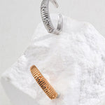 Simple Folded Cross Sterling Silver Ring - Gembea Jewelry