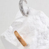 Simple Folded Cross Sterling Silver Ring - Gembea Jewelry