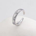 Simple Folded Cross Sterling Silver Ring - Gembea Jewelry