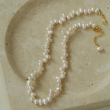 Simple Freshwater Pearl Beaded Necklace - Gembea Jewelry