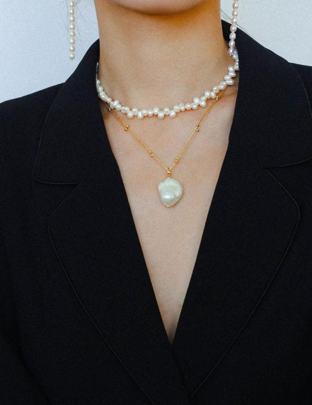 Simple Freshwater Pearl Beaded Necklace - Gembea Jewelry