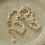 Simple Freshwater Pearl Beaded Necklace - Gembea Jewelry