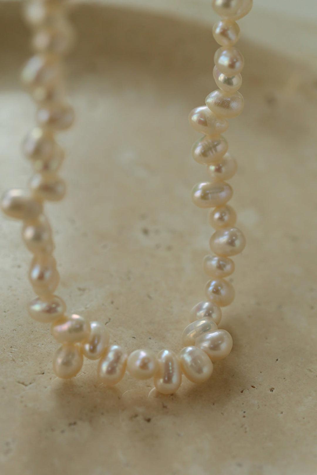 Simple Freshwater Pearl Beaded Necklace - Gembea Jewelry