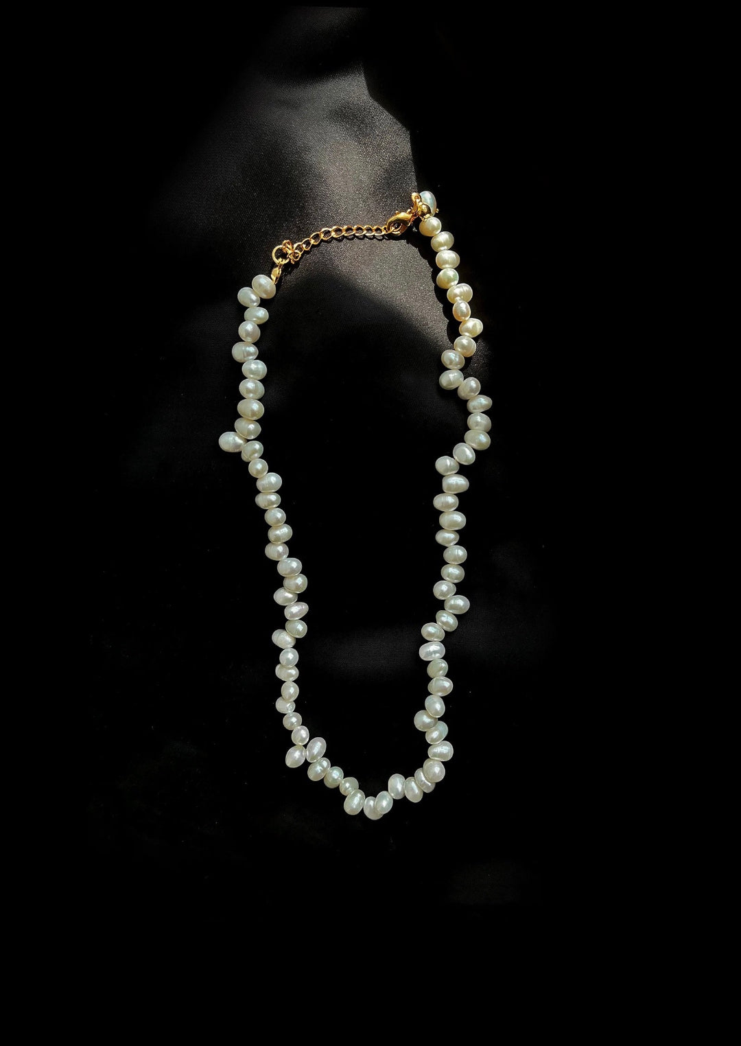 Simple Freshwater Pearl Beaded Necklace gembea jewelry