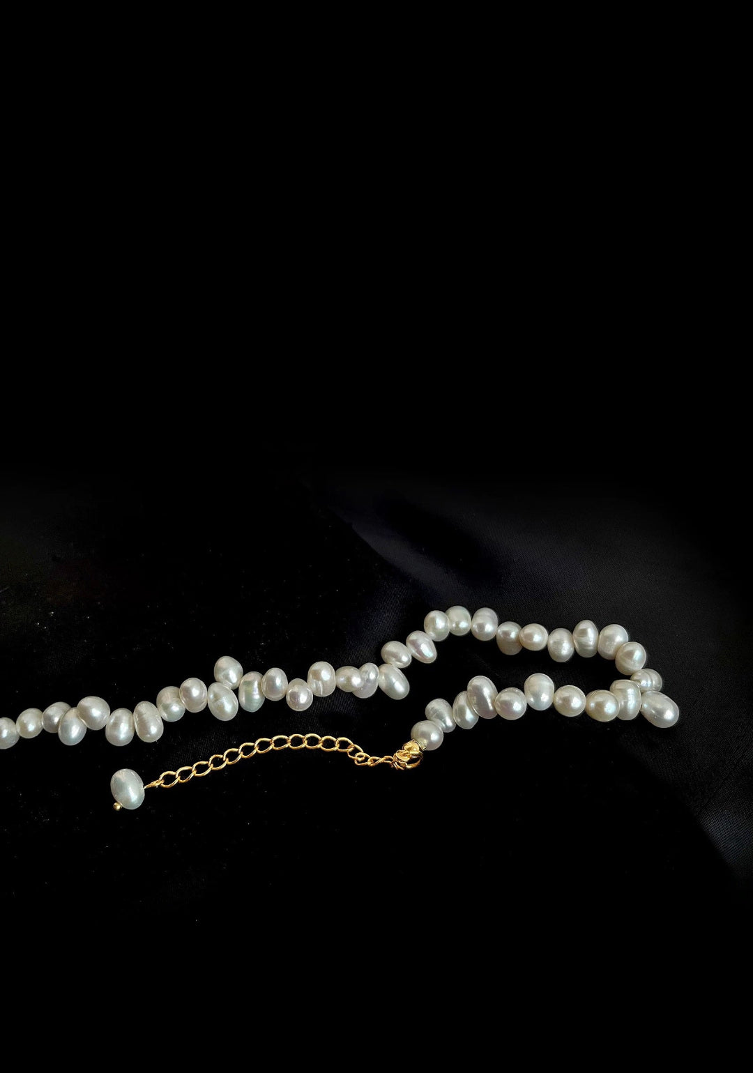 Simple Freshwater Pearl Beaded Necklace gembea jewelry