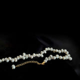 Simple Freshwater Pearl Beaded Necklace gembea jewelry