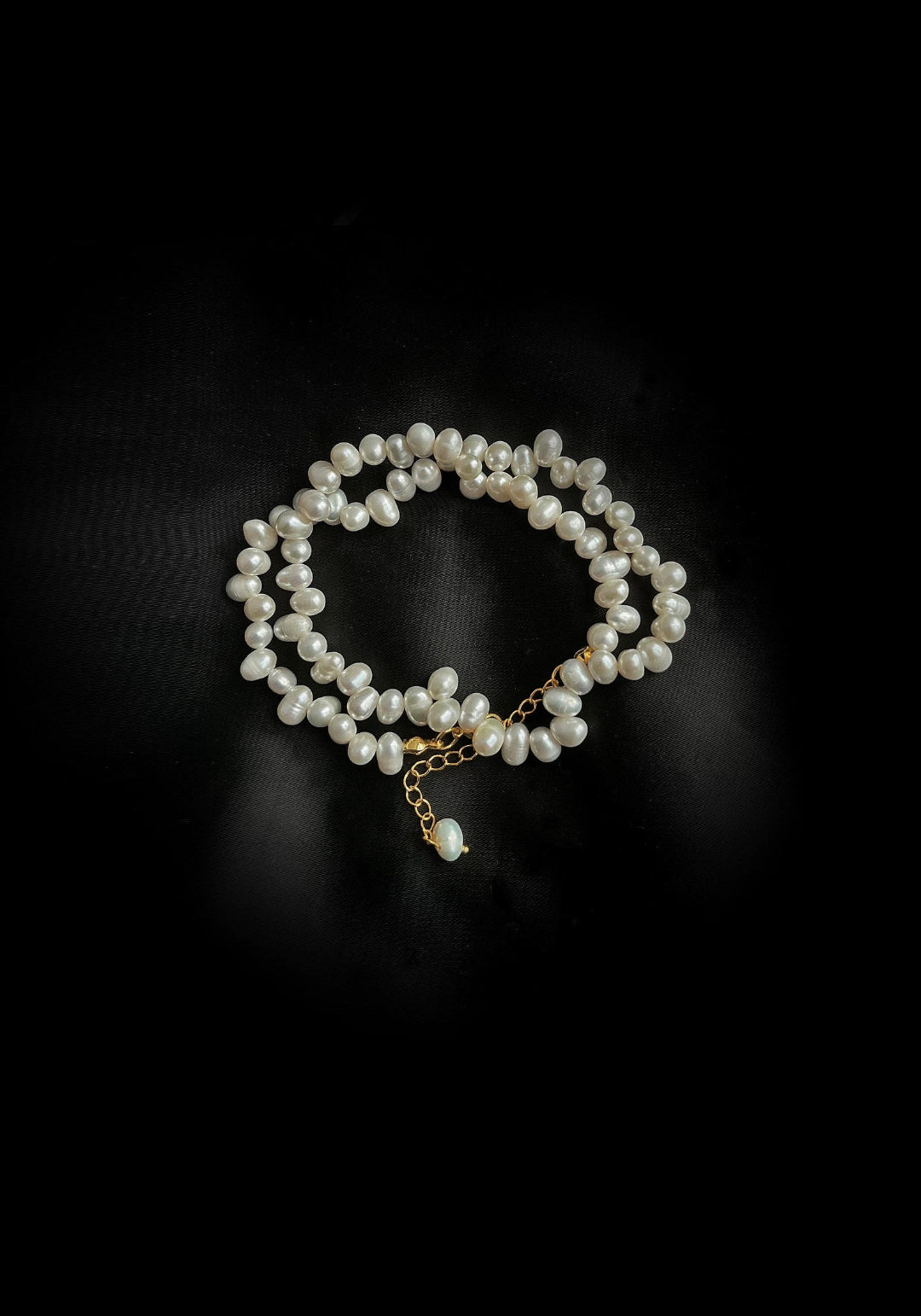 Simple Freshwater Pearl Beaded Necklace gembea jewelry