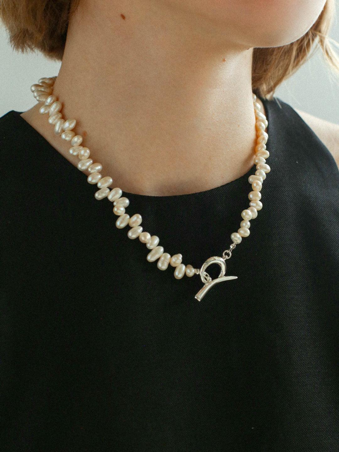 Simple Freshwater Pearl Necklace - Gembea Jewelry