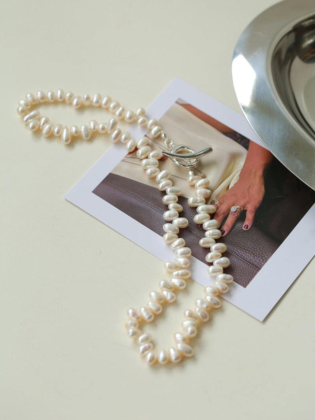 Simple Freshwater Pearl Necklace - Gembea Jewelry