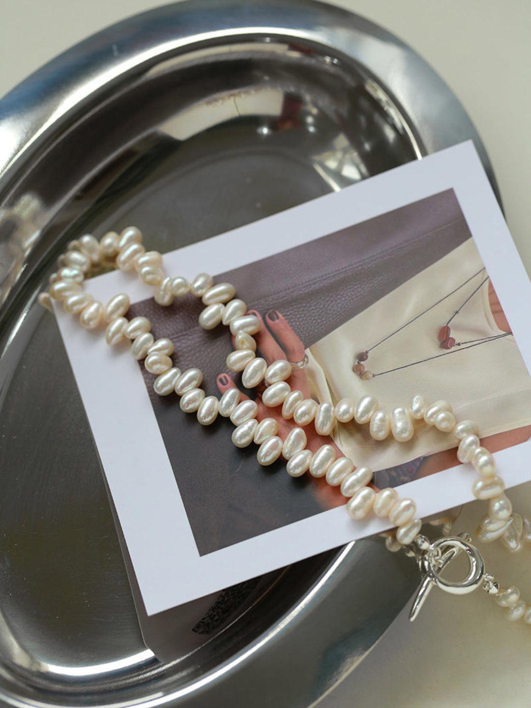Simple Freshwater Pearl Necklace - Gembea Jewelry