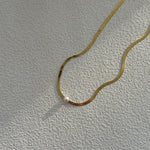 Simple Gold Snake Bone Pearl Necklace - Gembea Jewelry