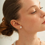 Simple Keshi Baroque Pearl Stud Earrings - Gembea Jewelry