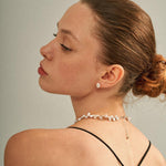 Simple Keshi Baroque Pearl Stud Earrings - Gembea Jewelry