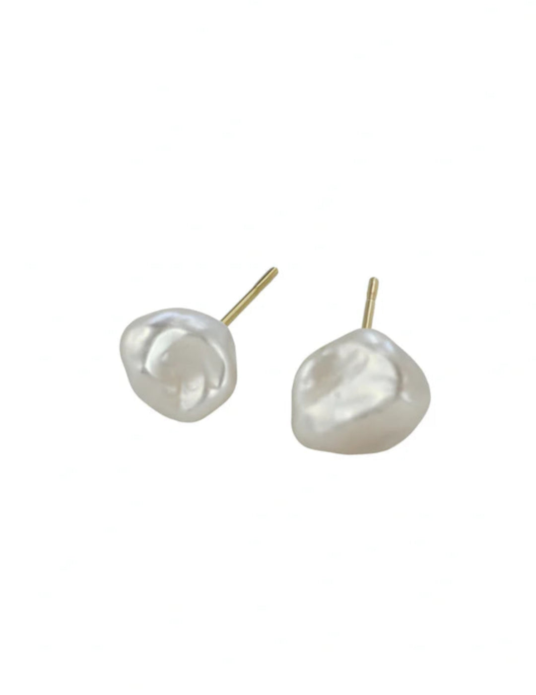 Simple Keshi Baroque Pearl Stud Earrings gembea jewelry
