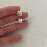 Simple Keshi Baroque Pearl Stud Earrings - Gembea Jewelry