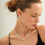 Simple Keshi Baroque Pearl Stud Earrings - Gembea Jewelry