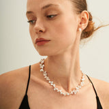 Simple Keshi Baroque Pearl Stud Earrings - Gembea Jewelry