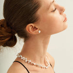 Simple Keshi Baroque Pearl Stud Earrings - Gembea Jewelry