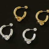 Simple Knotted Hoop Earrings - Gembea Jewelry