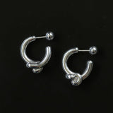 Simple Knotted Hoop Earrings - Gembea Jewelry