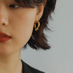 Simple Knotted Hoop Earrings - Gembea Jewelry