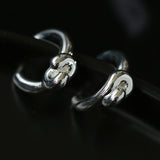 Simple Knotted Hoop Earrings - Gembea Jewelry