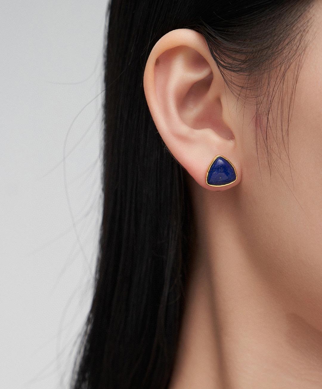 Gembea Jewelry Lazuli Days Series Blue Mirage Stud Earrings