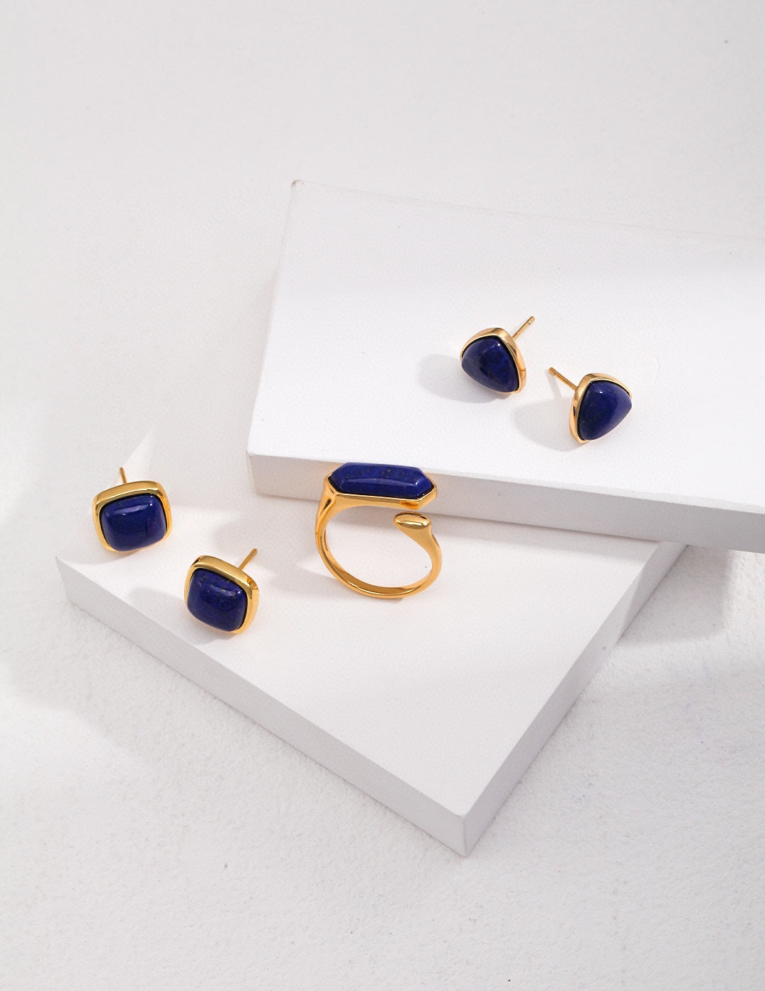 Gembea Jewelry Lazuli Days Series Blue Mirage Stud Earrings