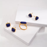 Gembea Jewelry Lazuli Days Series Blue Mirage Stud Earrings