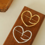 Simple Line Heart Shaped Brooch gembea jewelry