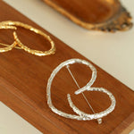 Simple Line Heart Shaped Brooch gembea jewelry