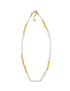 Simple Long Toothpick Baroque Pearl Necklace