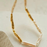 Simple Long Baroque Toothpick Pearl Necklace - Gembea Jewelry