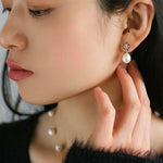 Simple Natural Pearl Stud Earrings Gembea jewelry