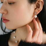 Simple Natural Pearl Stud Earrings Gembea jewelry
