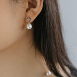 Simple Natural Pearl Stud Earrings Gembea jewelry