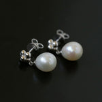 Simple Natural Pearl Stud Earrings Gembea jewelry
