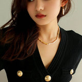 Simple Long Baroque Toothpick Pearl Earrings-Gembea Jewelry