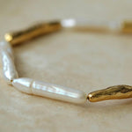 Simple Long Baroque Toothpick Pearl Bracelets - Gembea Jewelry
