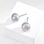 Simple Round Natural Freshwater Pearl Earrings - Gembea Jewelry