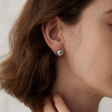 Simple Round Natural Freshwater Pearl Earrings - Gembea Jewelry