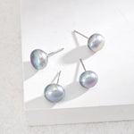 Simple Round Natural Freshwater Pearl Earrings - Gembea Jewelry