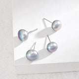 Simple Round Natural Freshwater Pearl Earrings - Gembea Jewelry