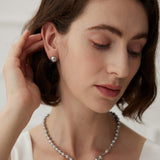 Simple Round Natural Freshwater Pearl Earrings - Gembea Jewelry